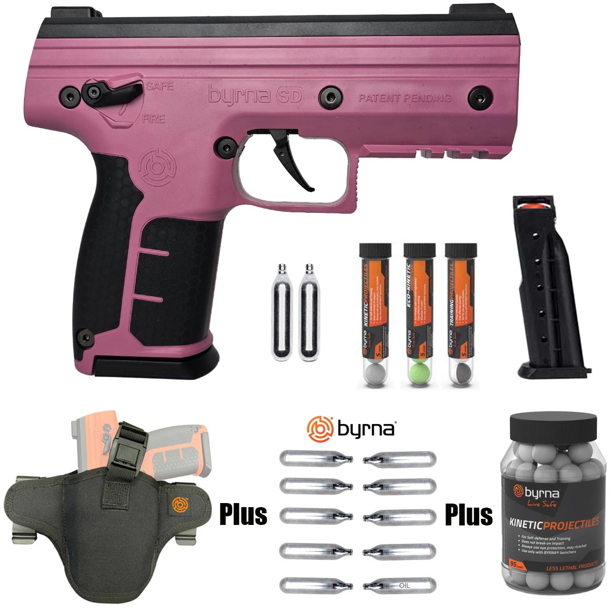 Byrna SD Launcher Universal Kit Pink Bundle