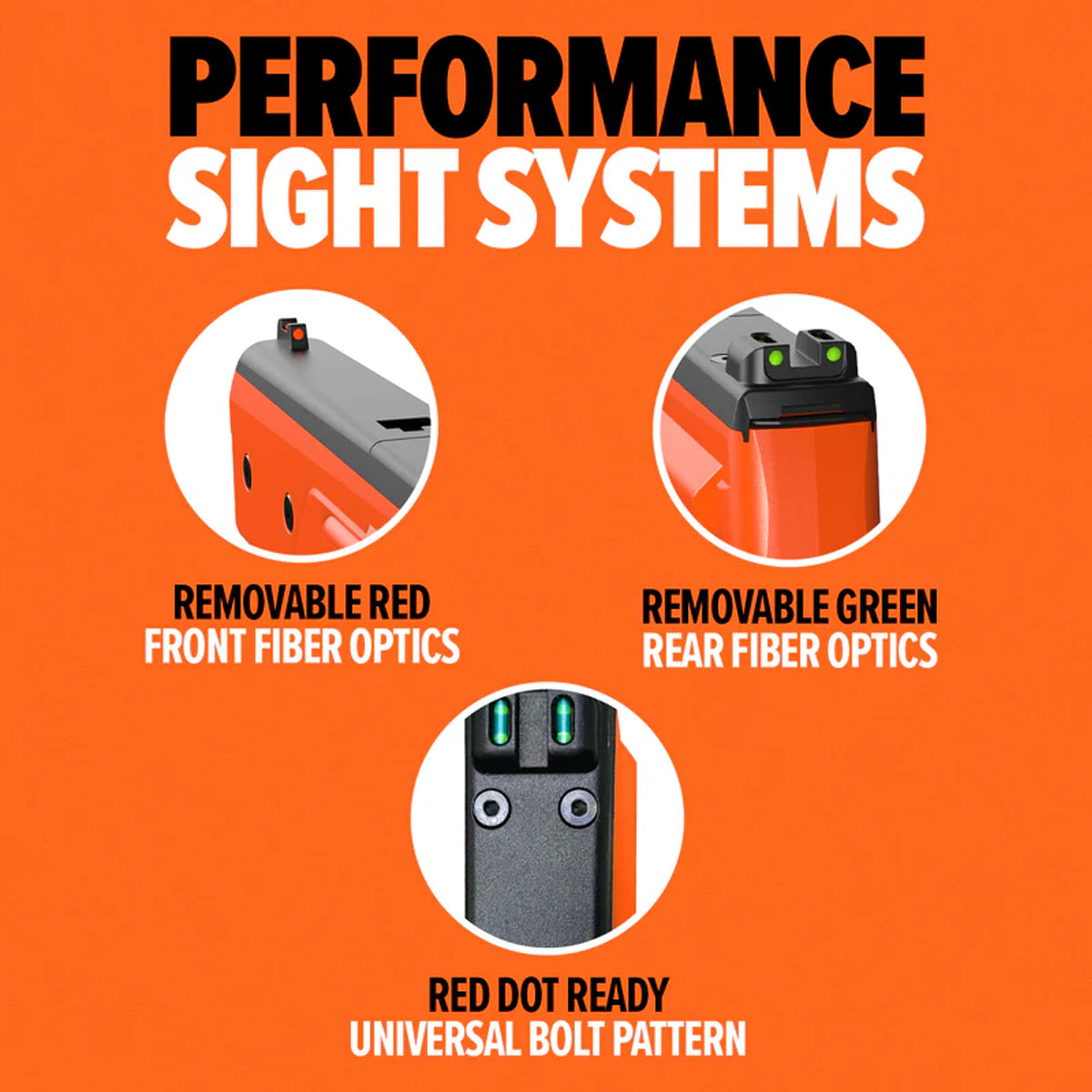 byrna cl launcher sights graphic on an orange background