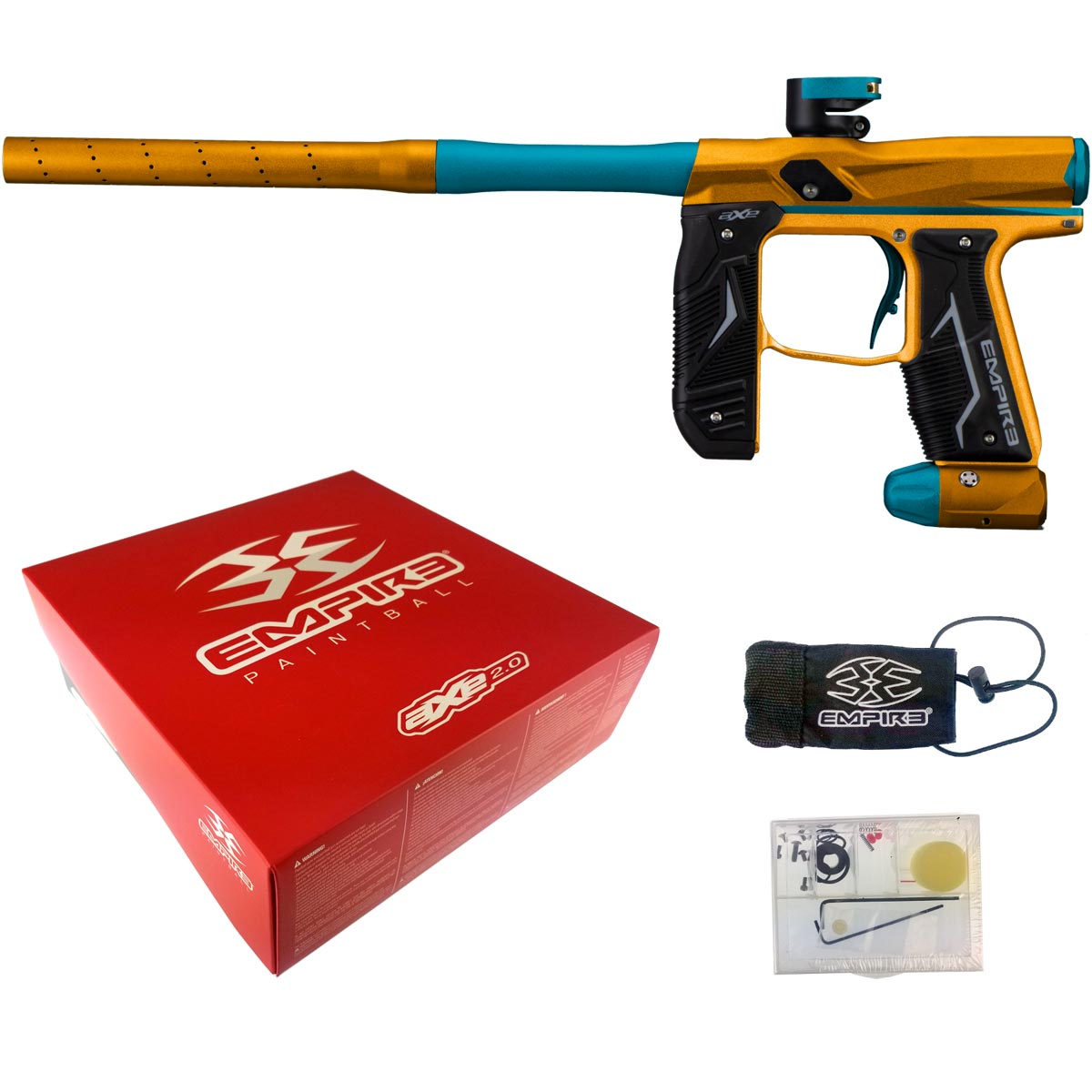 Empire Axe 2.0 Paintball Marker Dust Orange Dust Aqua