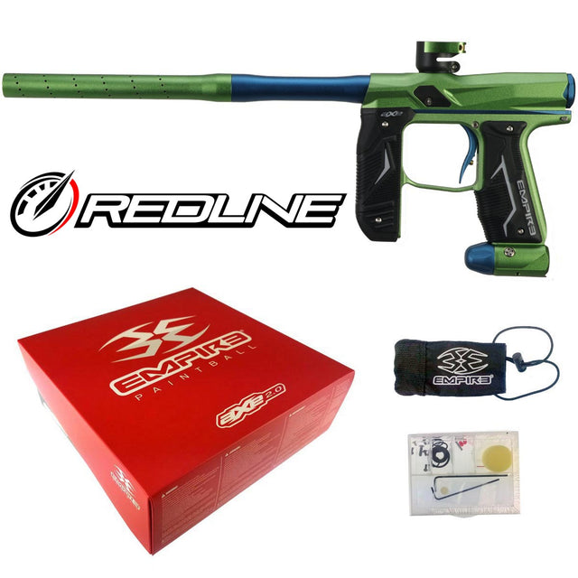 Empire Axe 2.0 Paintball Gun with Redline OLED Board Dust Mantis Green Dust Savoy Blue