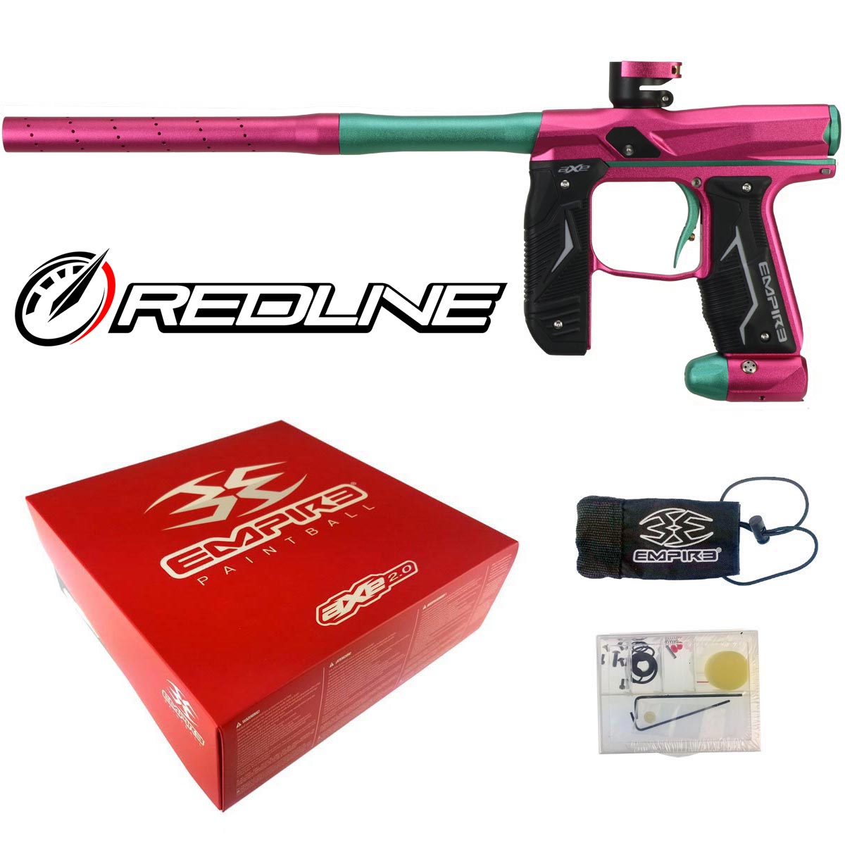 Empire Axe 2.0 with Redline OLED Board Dust Hot Pink Dust Teal