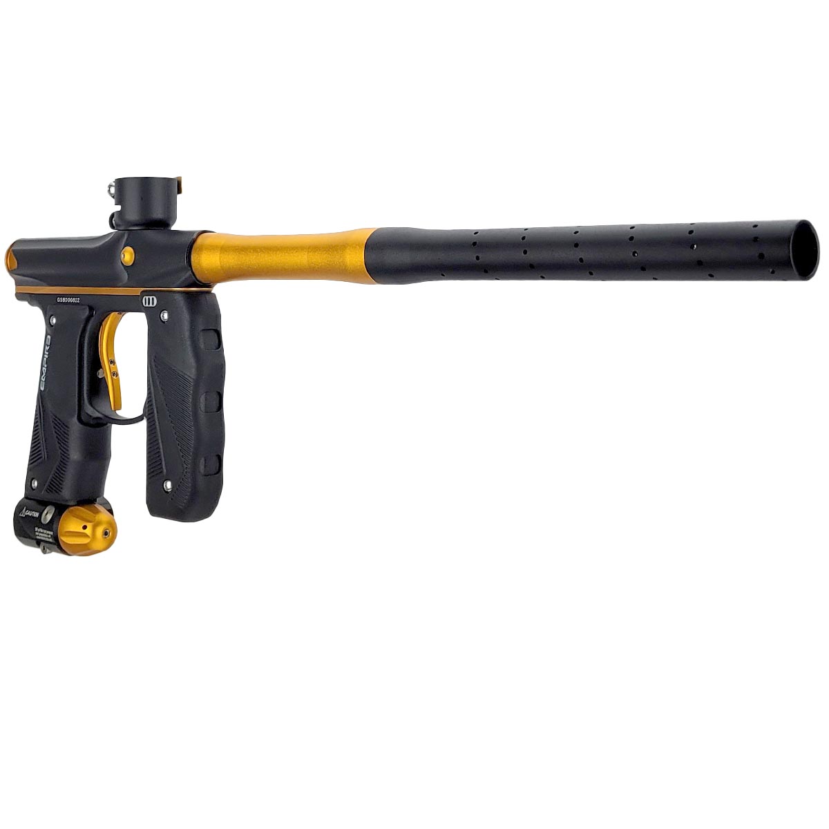 Empire Mini GS Paintball Marker Black Gold Dust w 2 PC Barrel