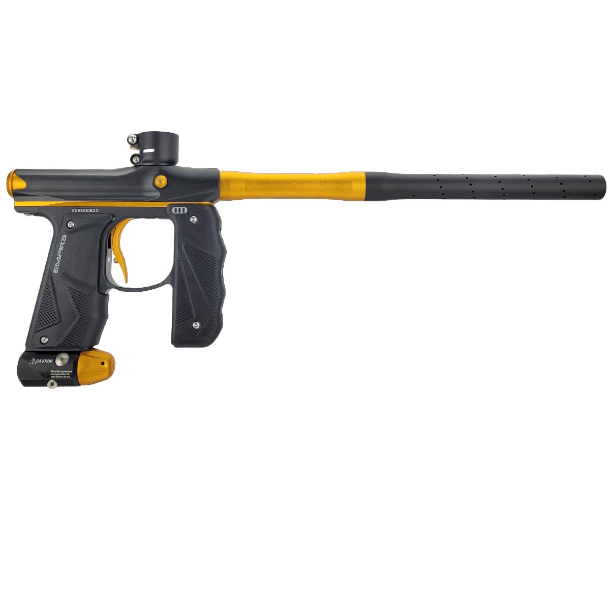 Empire Mini GS Paintball Marker Black Gold Dust w 2 PC Barrel