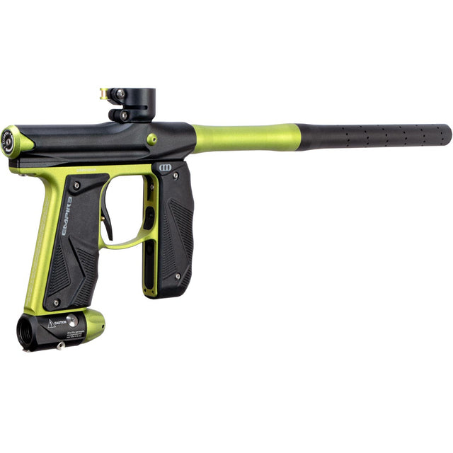 Empire Mini GS Paintball Gun Black Lime Green Dust w 2 PC Barrel