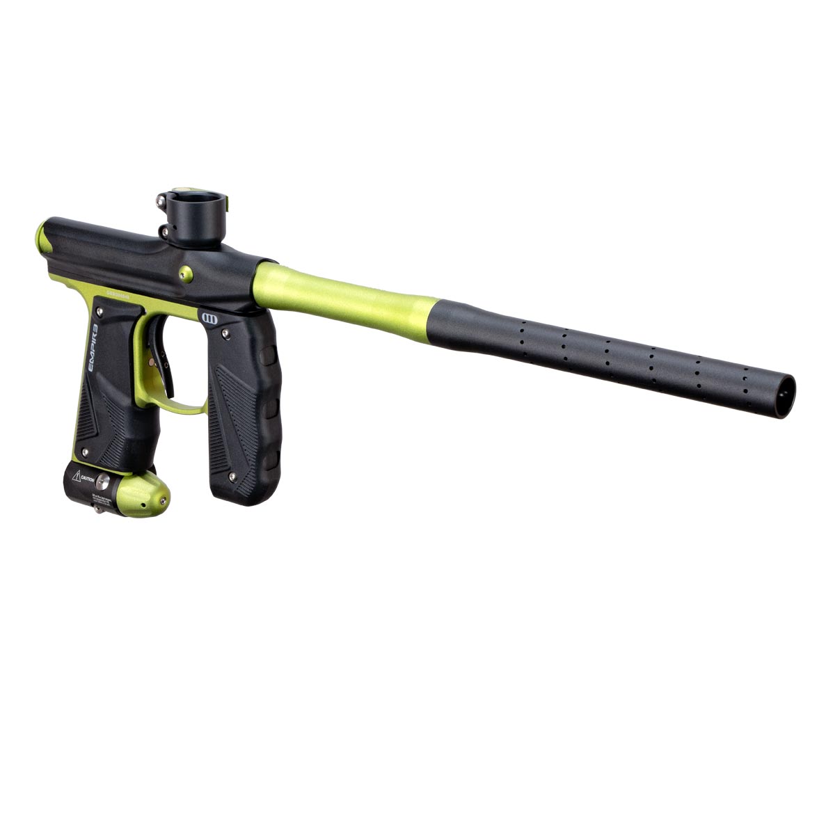 Empire Mini GS Paintball Gun Black Lime Green Dust w 2 PC Barrel