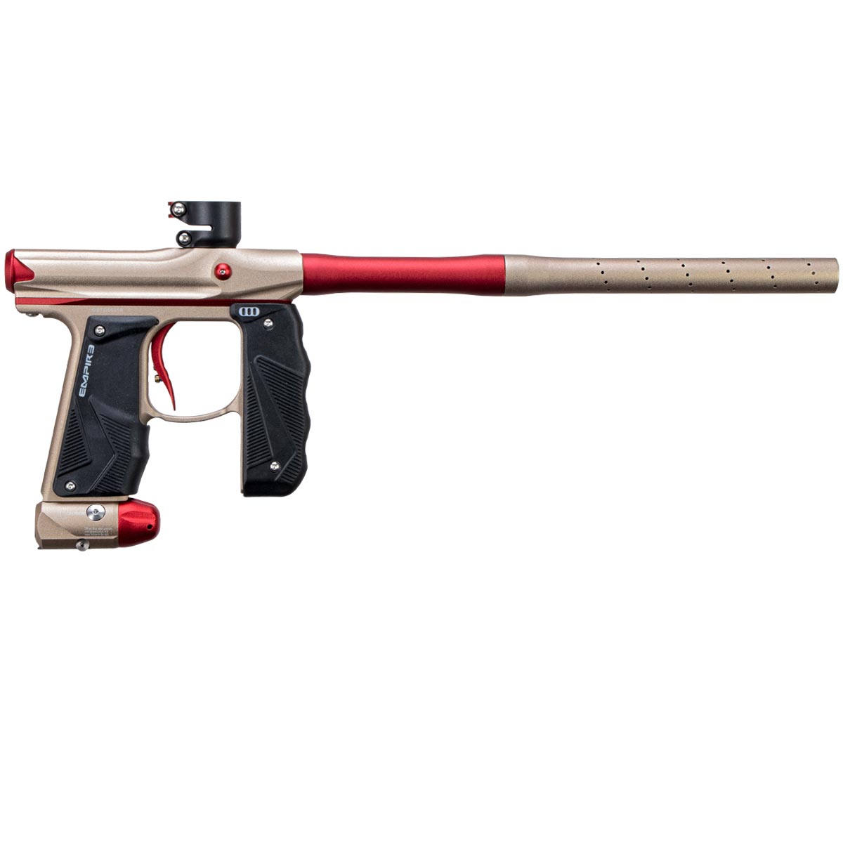 Empire Mini GS Paintball Marker Tan / Red Dust w 2 PC Barrel Rookie Package