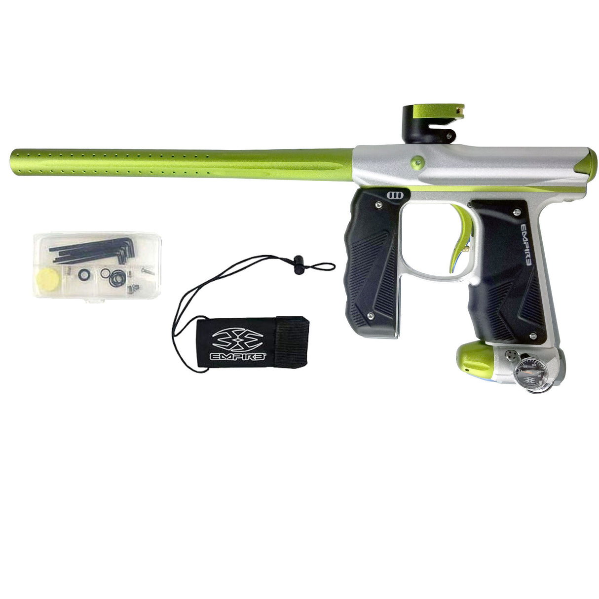 Empire Mini GS Paintball Marker Silver/Green Dust