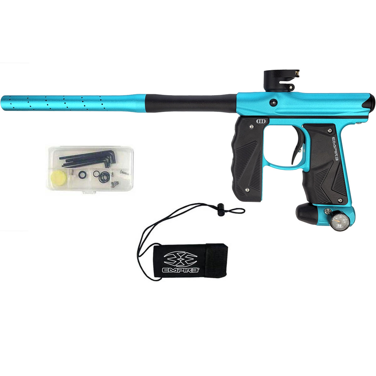Empire Mini GS Paintball Marker Aqua Black Dust w 2 PC Barrel