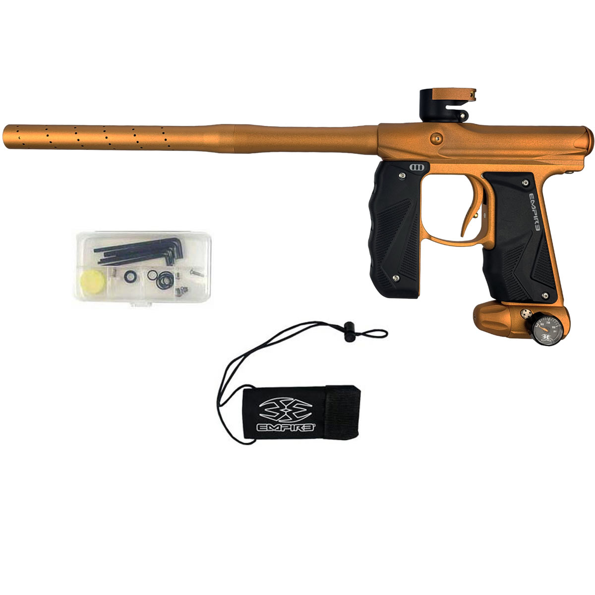 Empire Mini GS Paintball Gun Copper Dust w 2 PC Barrel