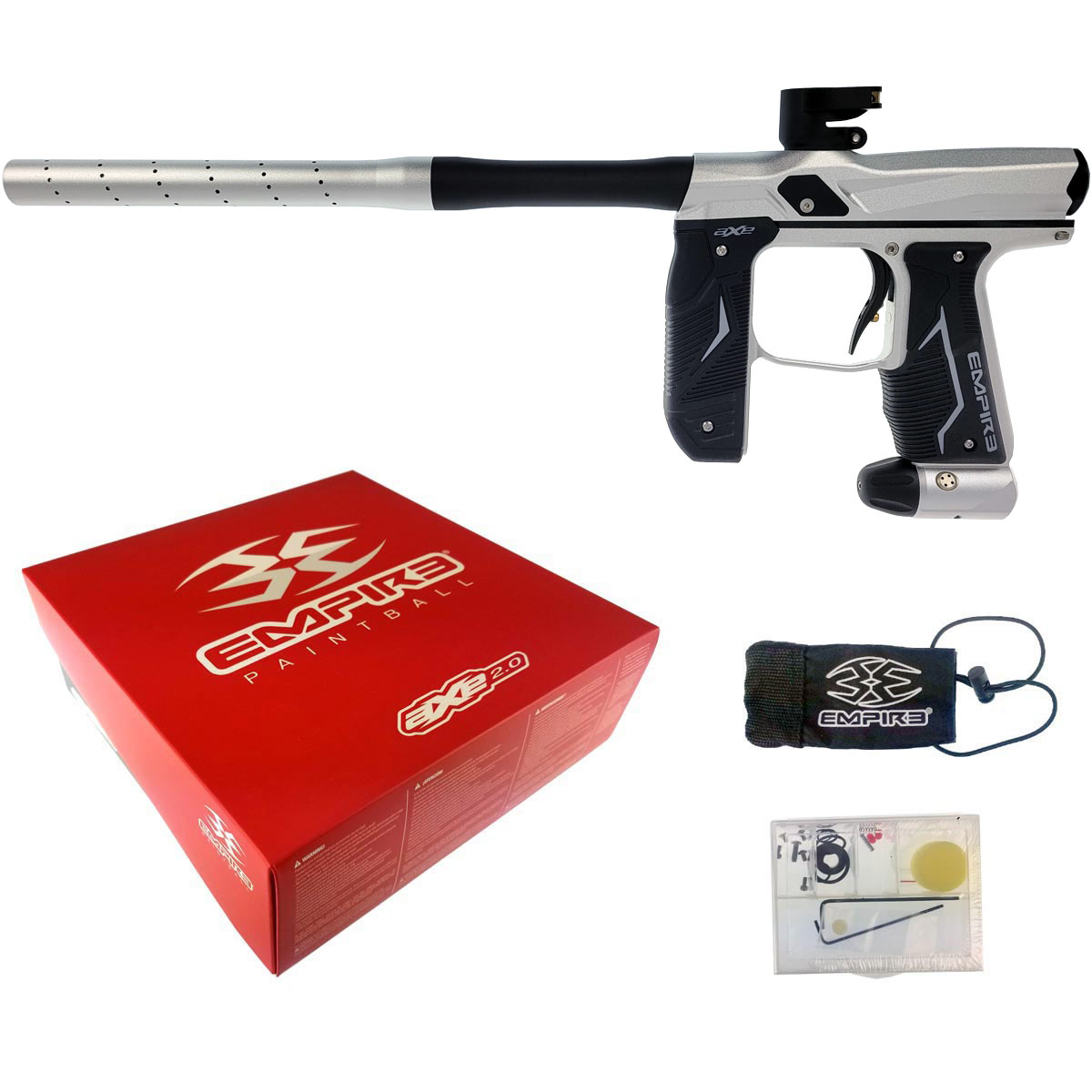 Empire Axe 2.0 Paintball Marker Dust Silver Dust Black