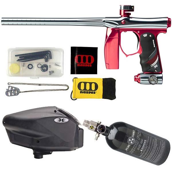 Invert Mini Paintball Gun - Polished Red/Grey Special Edition Package D