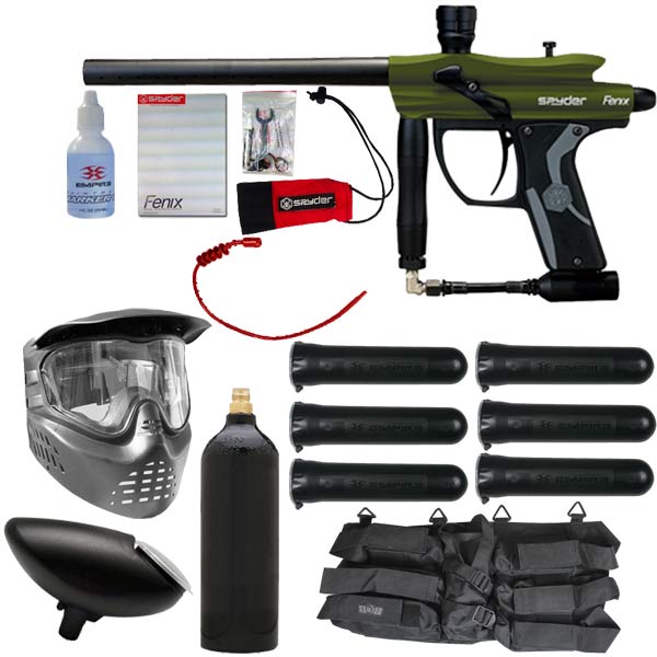 Spyder Fenix 2012 Paintball Starter Package Olive Green