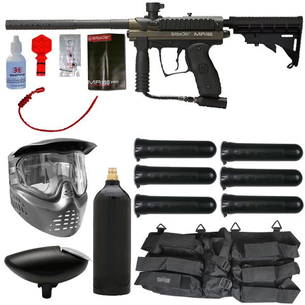 Spyder MR100 Pro Paintball Starter Package Olive Green