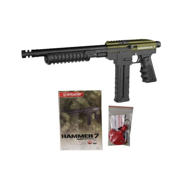 Kingman Spyder Hammer 7 Paintball Marker - Olive Green