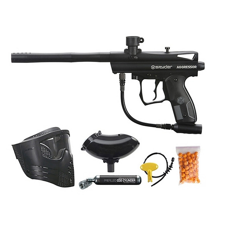 Spyder Aggressor Ready To Play Paintball Package Black