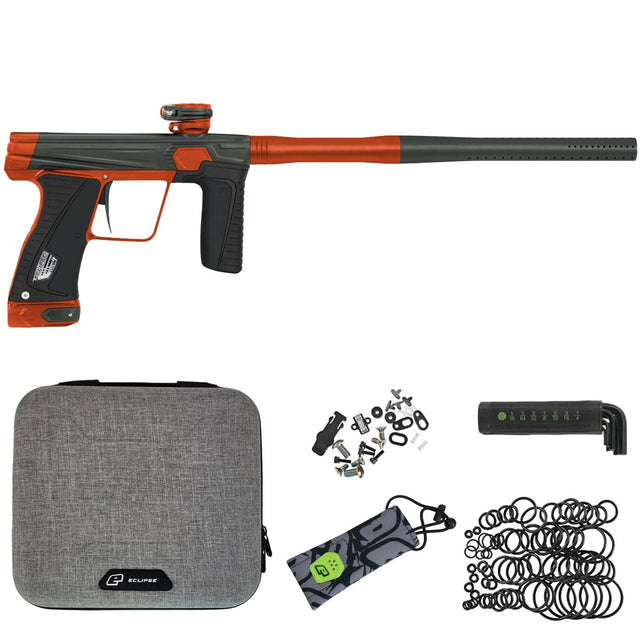 Planet Eclipse GTek 180R Ember Storm paintball marker with case and accessories