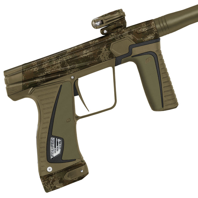 Planet Eclipse GTek 180R HDE Camo paintball marker body close up