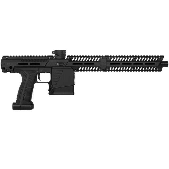 Planet Eclipse EMF100 Sport Mag Fed Paintball Marker Black with hopper adapter installed