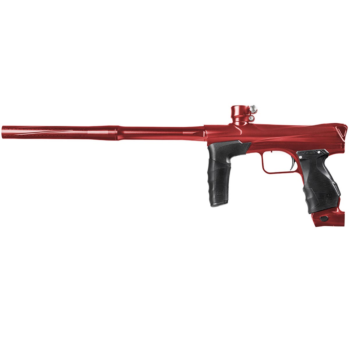 red and black paintball marker