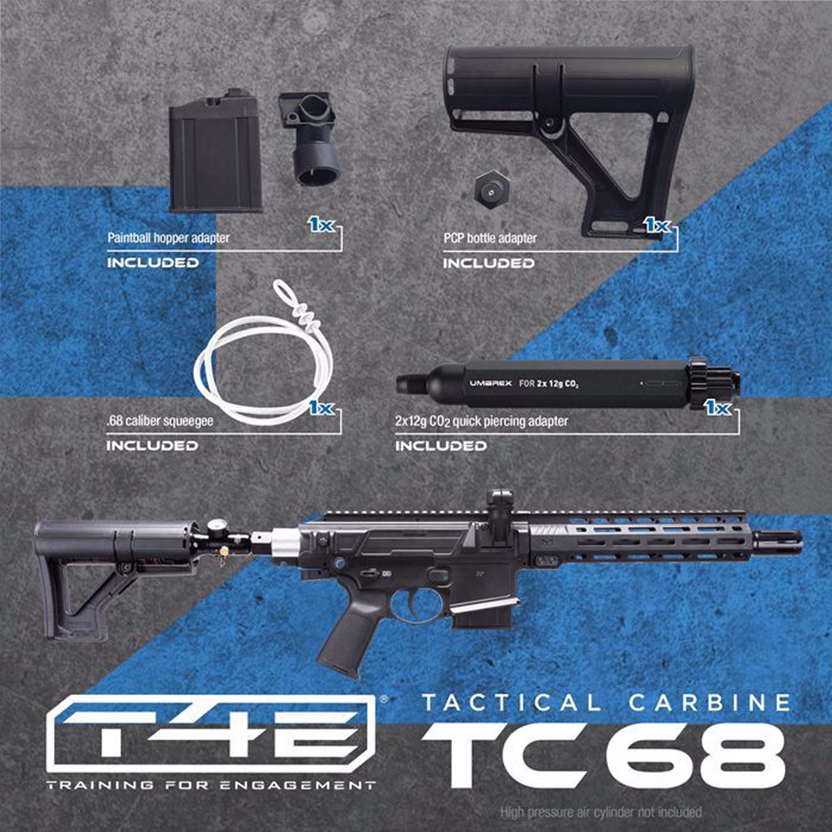 T4E TC68 Full Auto Paintball Rifle Black