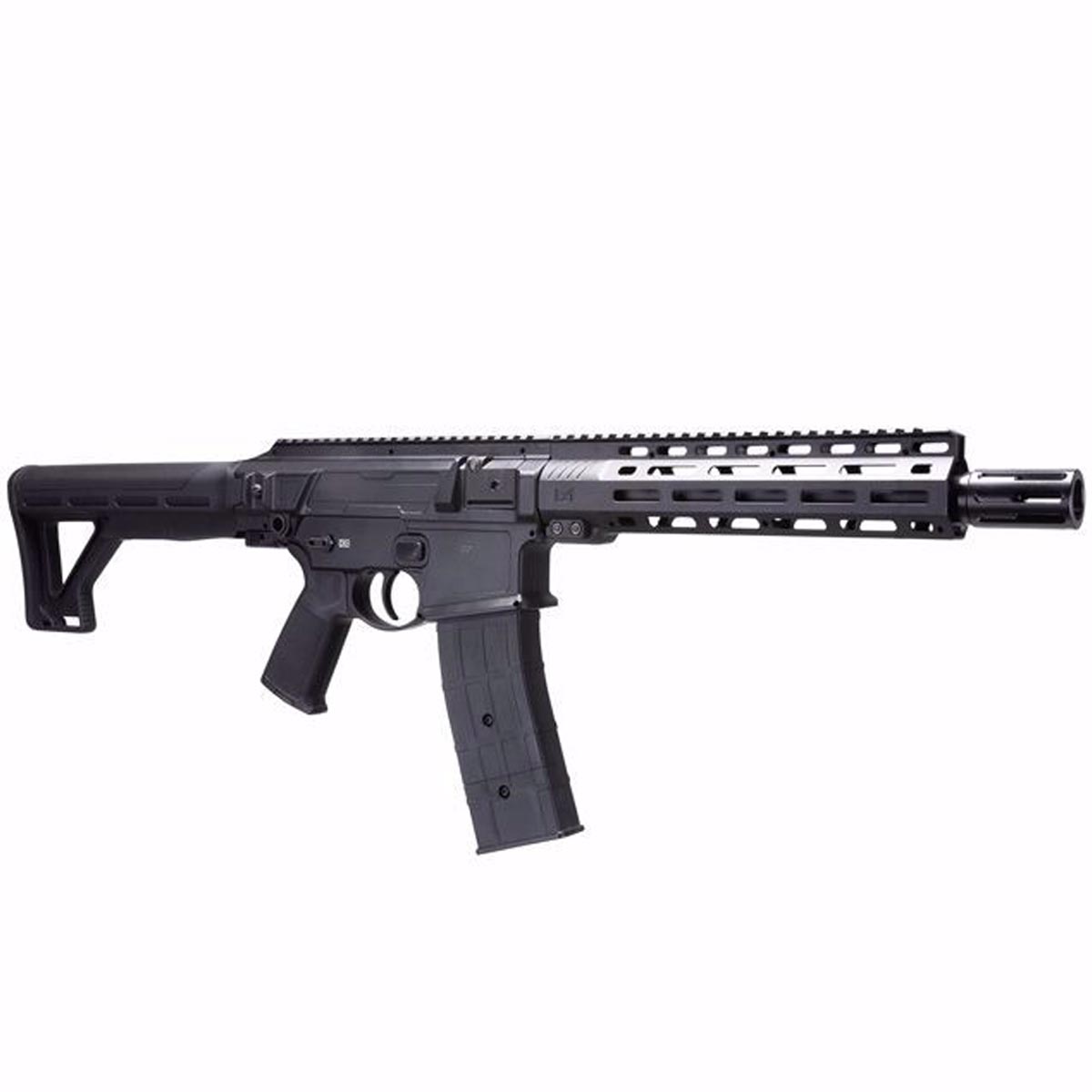 T4E TC68 Full Auto Paintball Rifle Black view on an angle