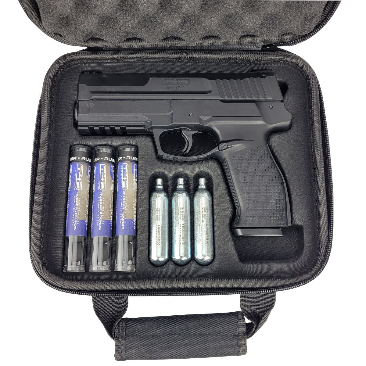 T4E IMPAX P68 Paintball Pistol Black
in zipper case