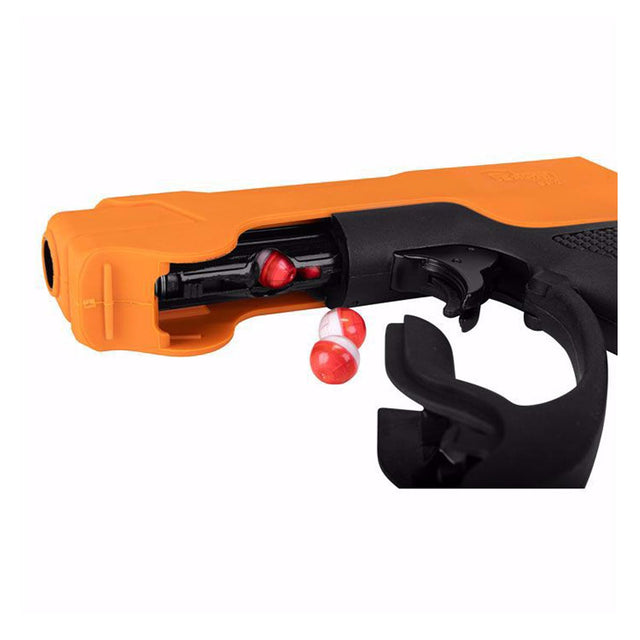Umarex P2P HDP 50 Gen 2 Compact Pistol .50 Caliber Orange black open to show where projectile rounds are loaded