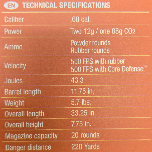 P2P Defensor Rifle specifications