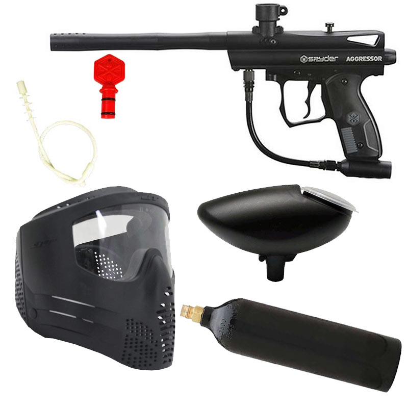 Spyder Aggressor Paintball Marker Refurbished Package Black
