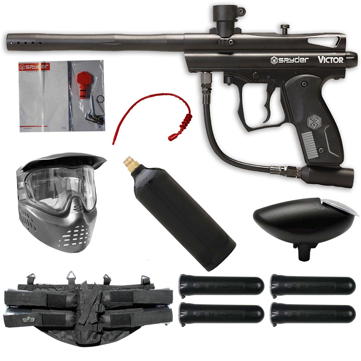 Spyder Victor Paintball Starter Package Diamond Black
