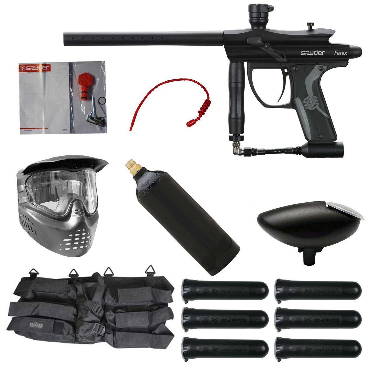 Spyder Fenix Paintball Starter Package Diamond Black