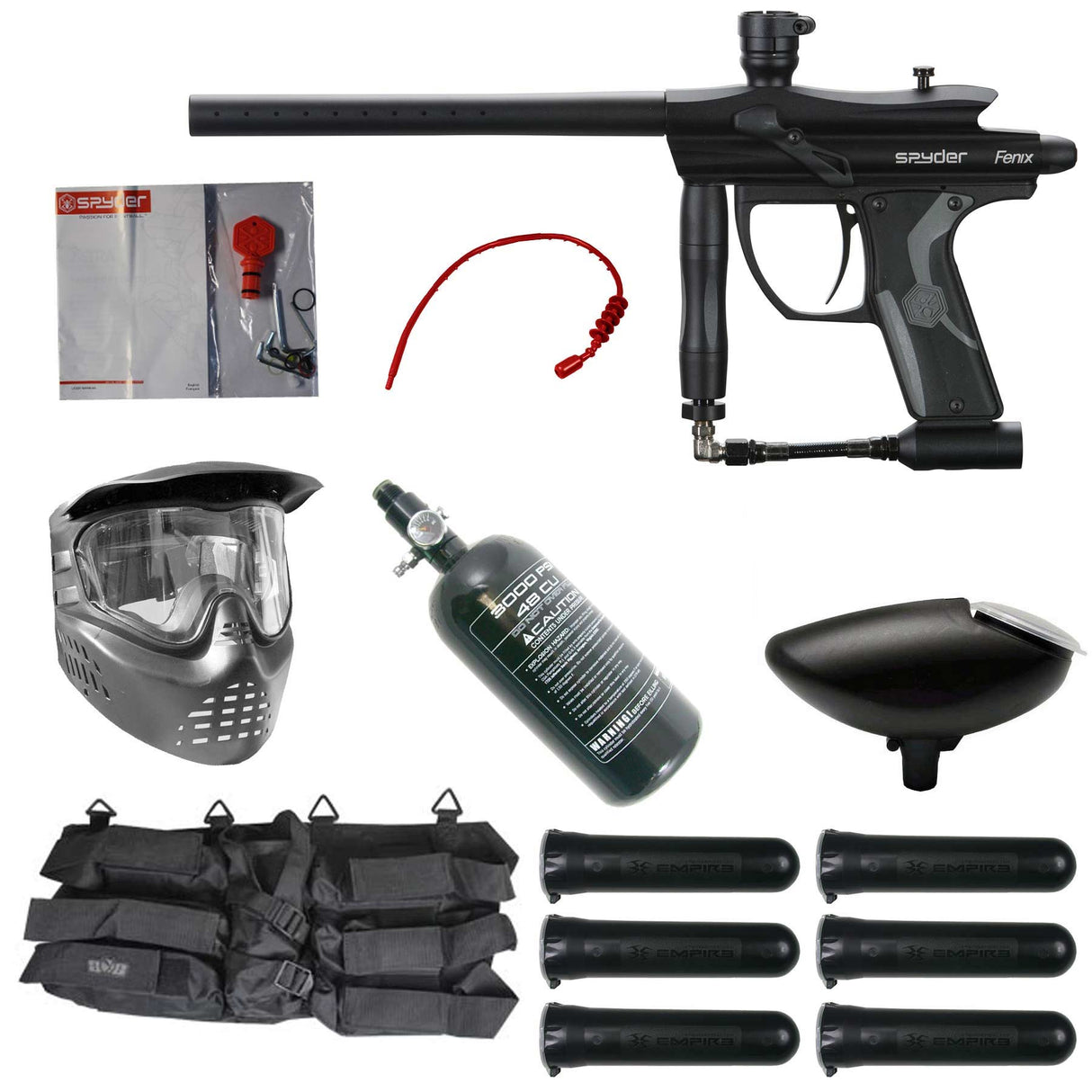 Spyder Fenix Paintball Rookie Package Diamond Black