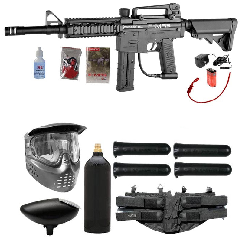 Spyder E-MR5 Paintball Starter Package Diamond Black