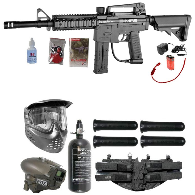 Spyder E-MR5 Paintball Rookie LCD Package Diamond Black