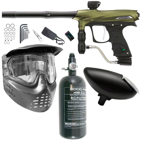 Proto Rail Paintball Marker Beginner Package - Olive Dust