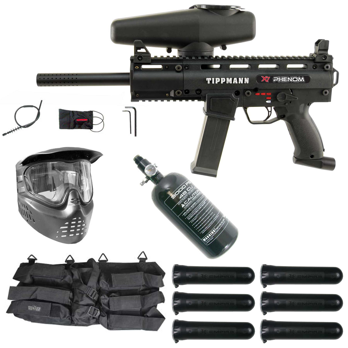 Tippmann X7 Phenom Electronic Paintball Gun Rookie Package