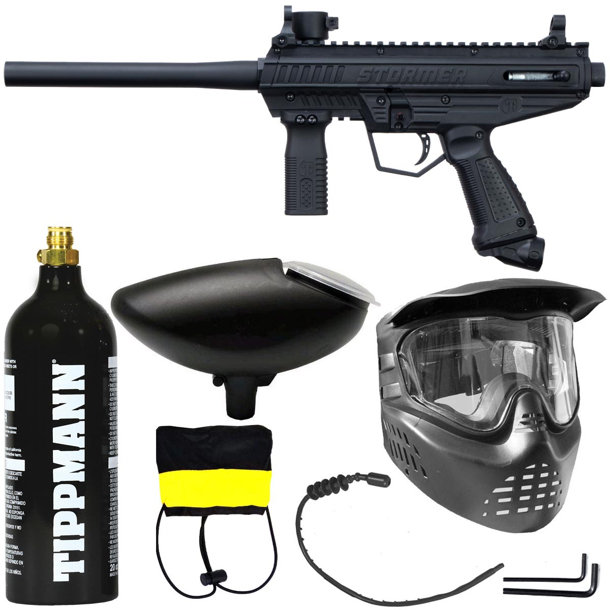 Tippmann Stormer Basic Paintball Marker Black CO2 Package