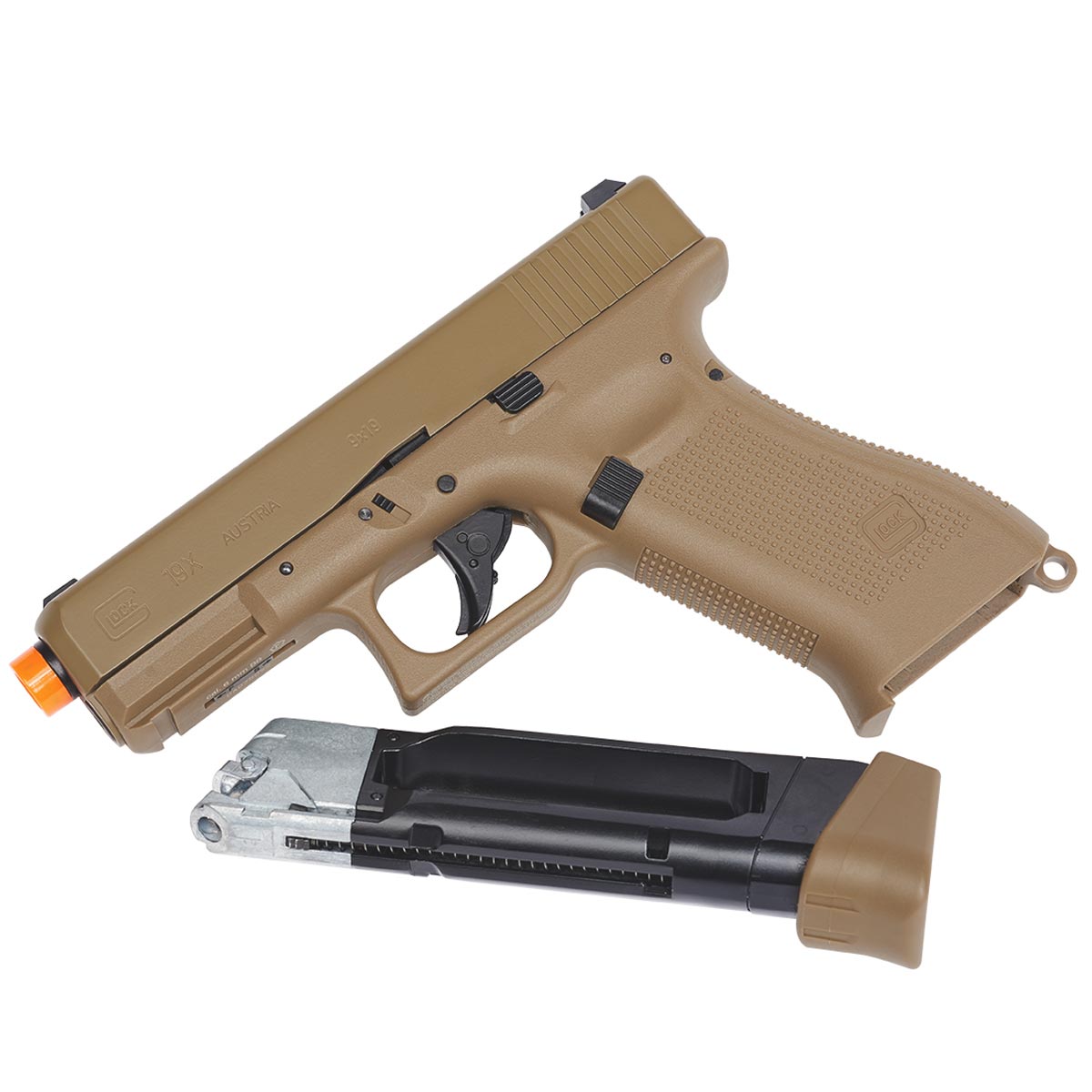 GLOCK G19X Gen5 Co2 Airsoft Pistol Coyote