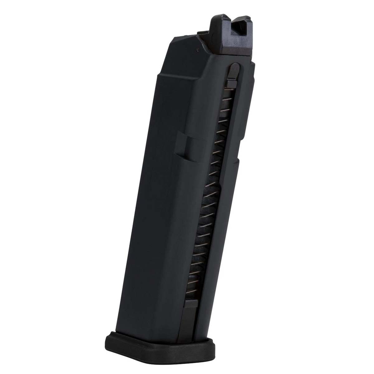 GLOCK G19X MOS GBB FBB Airsoft Magazine with gas blowback full blow back magazine spring view on a white background.
