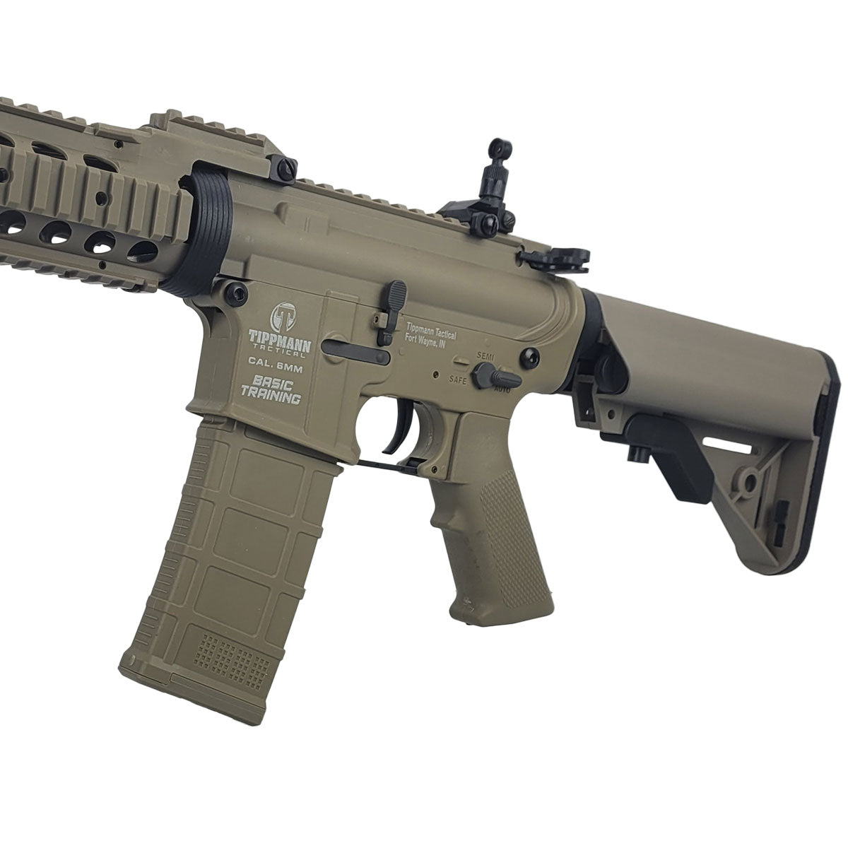 Tippmann M4 BT CQB RIS Airsoft Rifle Tan alternate side view