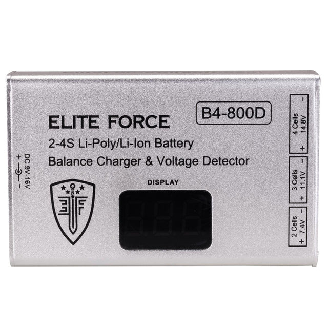 Elite Force battery balance charger and voltage detector on a white background
