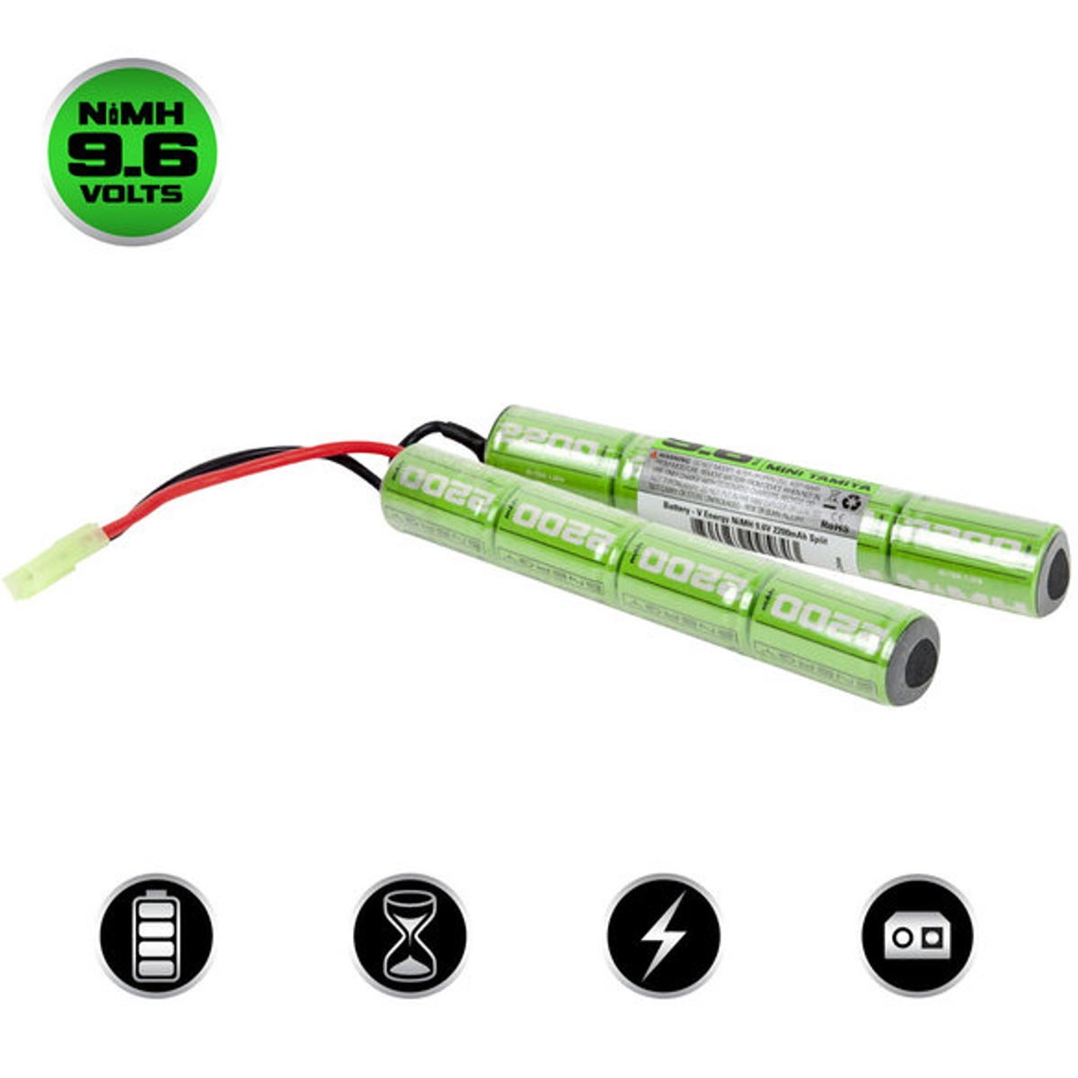 Valken Energy 9.6V NiMH 2200mAh Split