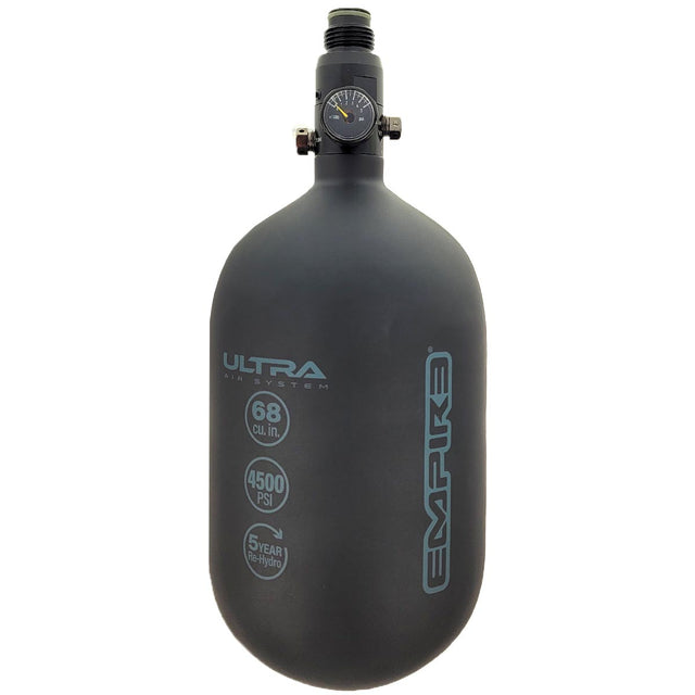 Empire Ultra Carbon Fiber 68ci 4500psi Air Tank Matte Black w Std Regulator