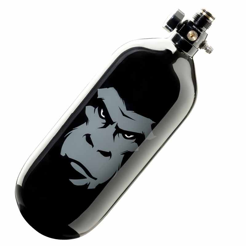 Guerrilla Air 70 ci 4500 psi Carbon Fiber Compressed Air Tank W/Myth 4.5 Reg Black