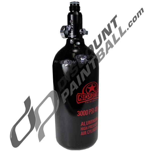 GI Sportz 48 ci 3000 psi Aluminum Compressed Air Paintball Tank - 09/12 Hydro Date