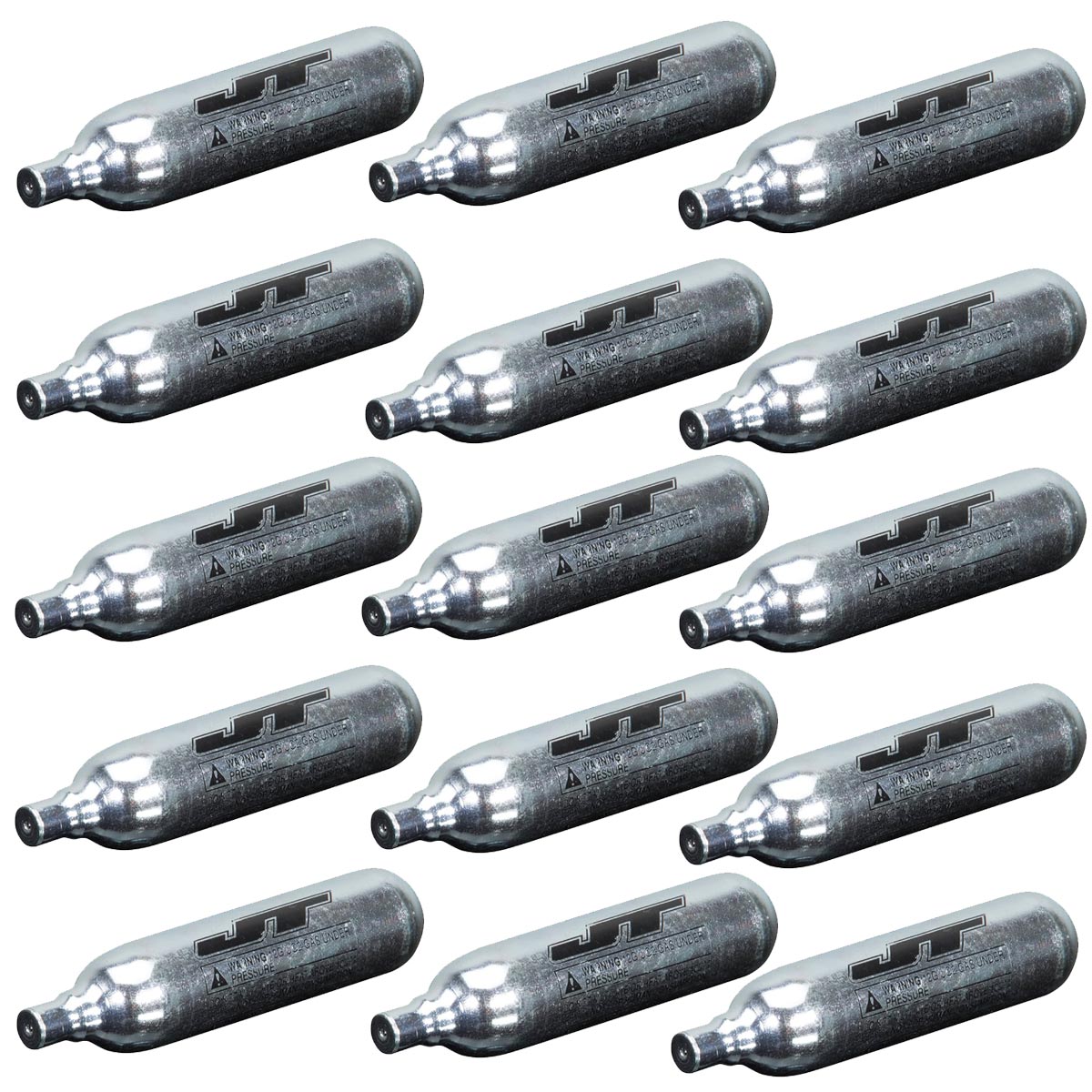 JT Paintball 12 Gram Co2 Cartridge 15 Pack