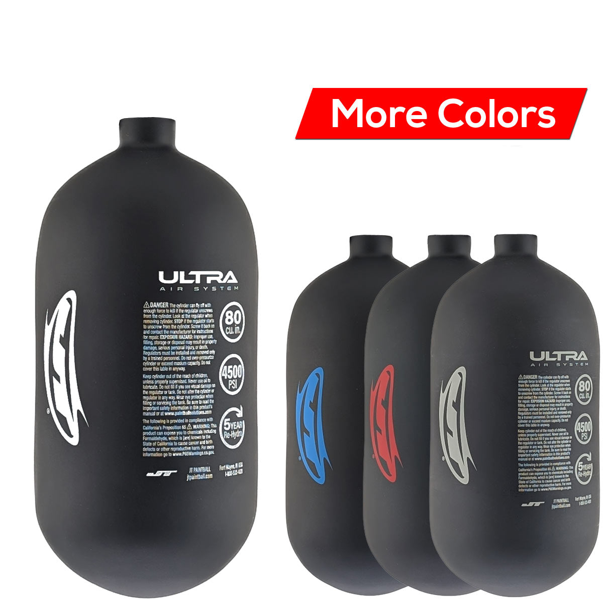 JT Ultra Carbon Fiber Air Tank 80ci 4500psi Bottle Only