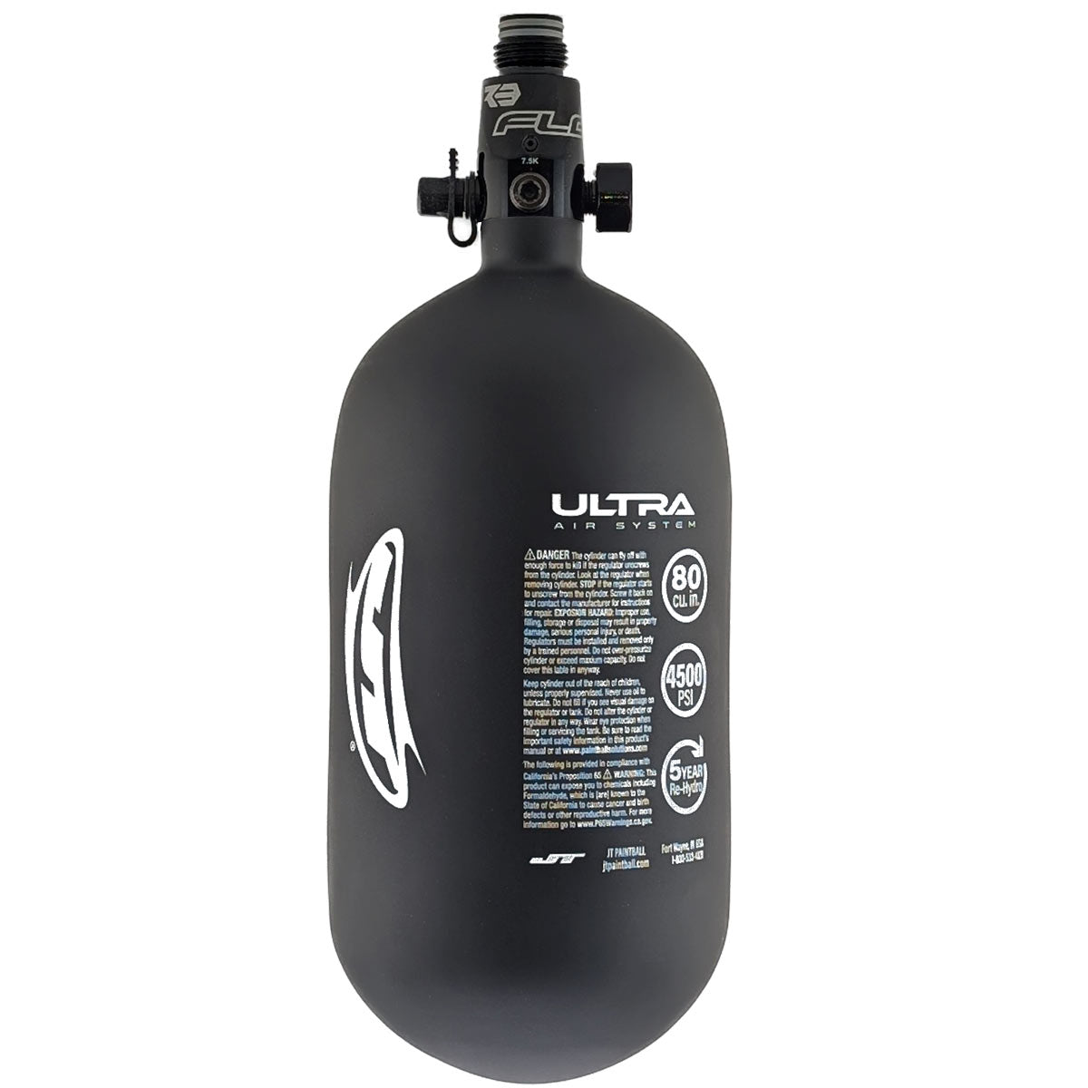 JT Ultra Carbon Fiber Air Tank 80ci 4500psi w FLO Basic Regulator