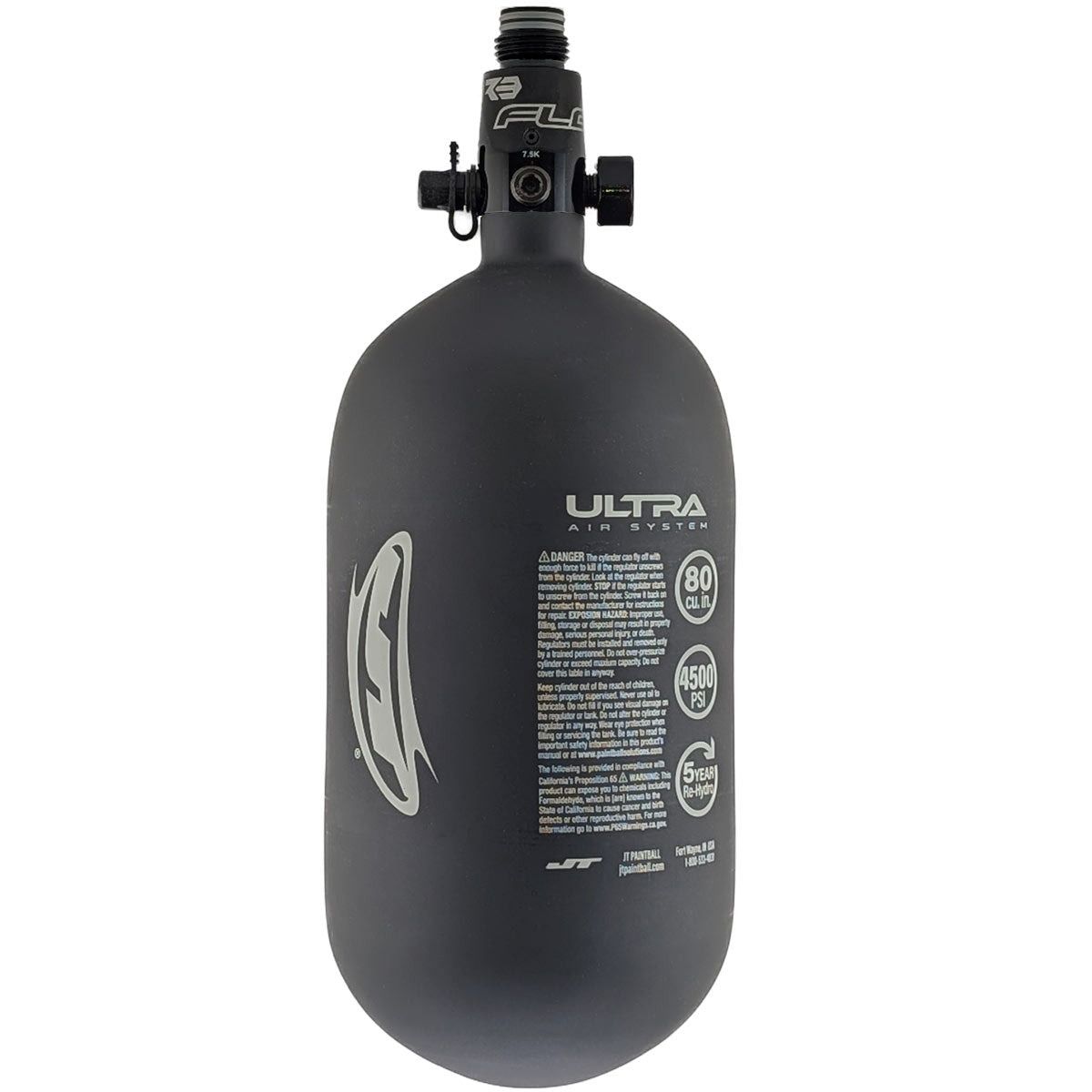 JT Ultra Carbon Fiber Air Tank 80ci 4500psi w FLO Basic Regulator