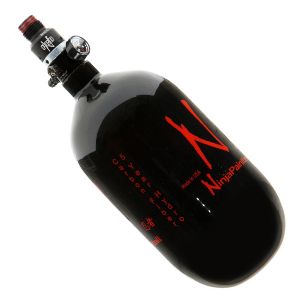 Ninja Paintball Pro 77 ci 4500 psi Carbon Fiber Compressed Air Tank Black